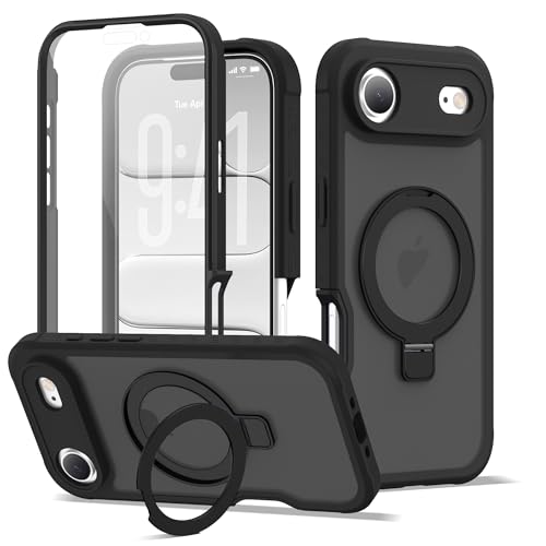Compatible with iPhone 17 Air Case with Stand 6.3",Black - color: Black, size: Iphone 17 Air