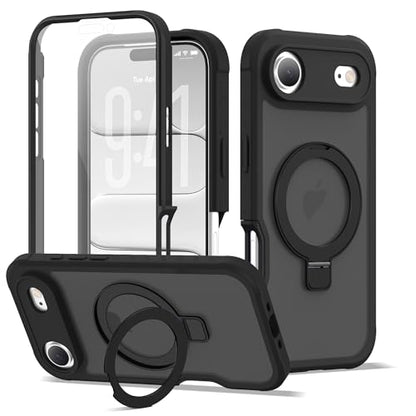 Compatible with iPhone 17 Air Case with Stand 6.3",Black - color: Black, size: Iphone 17 Air