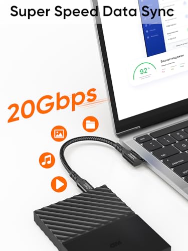 USB 3.2Gen 2x2 Angle USBC to C for MacBook, iPhone 17,iPad,SSD,Dock,3.3ft - color: 20G, size: 3.3FT-Angled