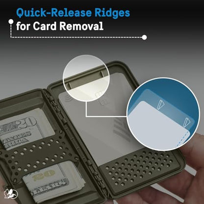 Pelican MagSafe Wallet for iPhone - Slim Magnetic Phone Wallet - OD Green | Heavy Duty MIL-STD Snap-On Magnetic Card Holder - Detachable Hard MagSafe Wallet for iPhone 17 Pro Max/16/15/14/13/Pixel 10 - color: Green, style: Protector