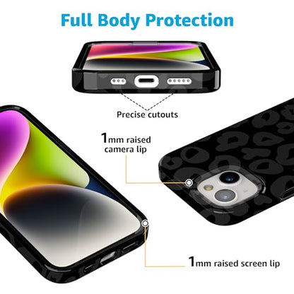 Casely iPhone 15 Plus Case | Into the Wild | Black Leopard | Compatible with MagSafe | Classic Ultra Slim Design - color: Into the Wild | Black Leopard