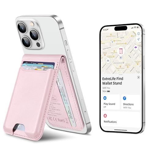 ExtreLife for Magsafe Wallet, Works with Apple Find My, 6 Cards Holder - color: Baby Pink