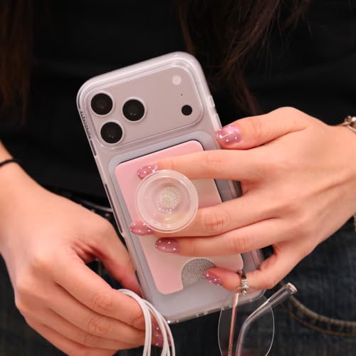 PopSockets Phone Wallet for MagSafe with Grip- Mermaid Pink - color: Mermaid Pink, style: MagSafe