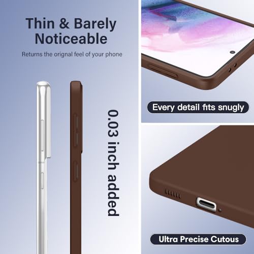 X-level for Samsung Galaxy S21 Plus Case Slim Fit Ultra-Thin Super Soft TPU [Guardian Series] S21 Plus Phone Back Cover Light Protective Matte Finish Coating Shockproof Case for Women Men -Brown - color: Brown