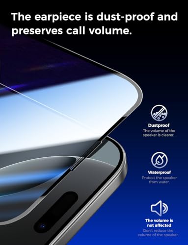 MAGIC JOHN 2 Pack for iPhone 16 Pro Max Tempered Glass Screen Protector - size: iPhone 16 Pro Max-6.9 inch