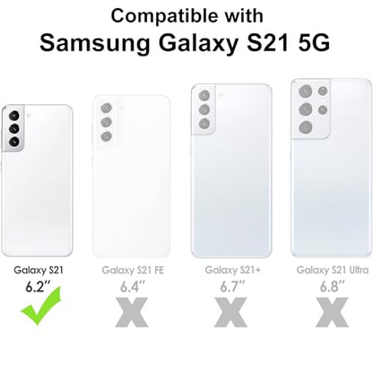TENOC Phone Case for Samsung Galaxy S21 5G, Clear Case Shockproof Protective Bumper Slim Cover - color: Clear, size: S21