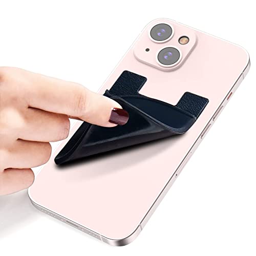 SHANSHUI Phone Credit Card Holder, 3 Pack Strong Sticky Cell Phone Wallet Stick On Card Holder for Phone Case Fits for All Smartphones - Black - color: Black x3