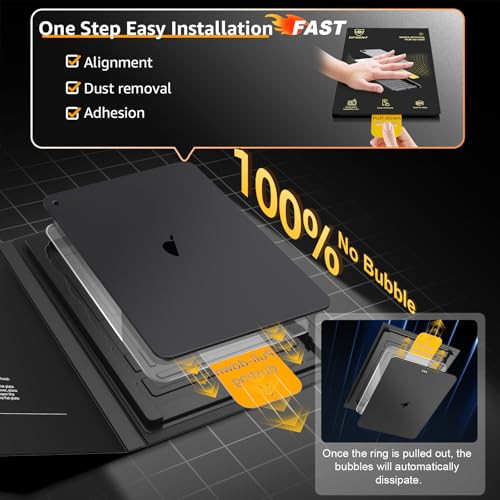 2-Pack Glass Screen Protector for iPad 10.2-in.(9th 8th 7th Gen) Military Shatterproof, 9H+ Hardness, Auto-Alignment Frame, Anti-Fingerprint, HD Clear, Scratch Resistant - size: iPad 10.2-in.(9th/8th/7th Gen)