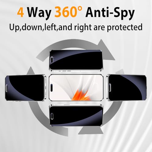 360 Degree Privacy Screen Protector for iPhone 16 Pro 6.3-Inch - size: iPhone 16 Pro