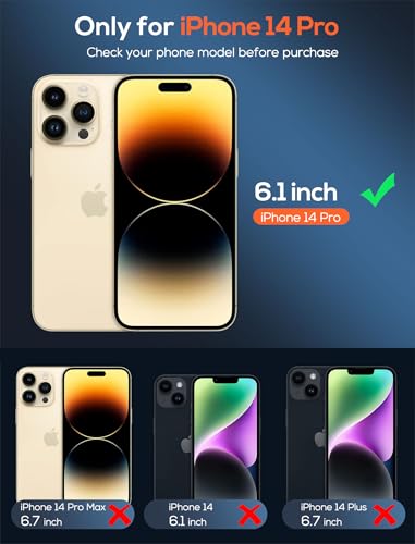 4 Pack for iPhone 14 Pro Screen Protector，Premium Tempered Glass Film 9H Hardness，Scratch Resistant，Bubble Free，Easy Installation，Ultra Durable，HD Clear，Case Friendly [6.1 inch] - size: iPhone 14 Pro