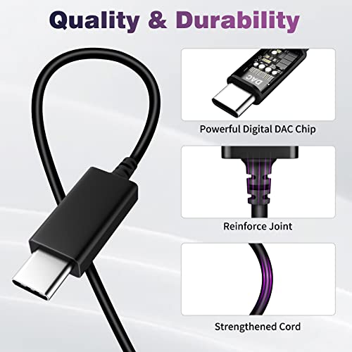 COOYA USB C Headphones Wired Earbuds for iPhone 18 Pro Max 17 16 15 Purple - color: Purple