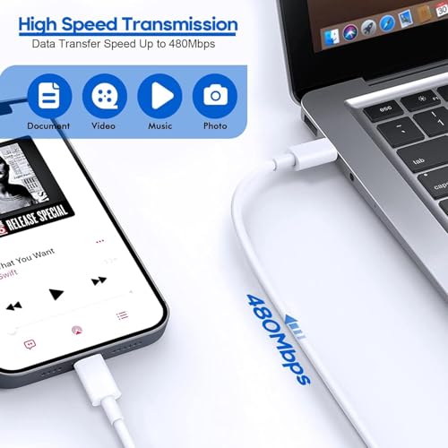 Fast iPhone Charger,i Phone 14 Charger Fast Charging Power Delivery Charger - color: White-10FT