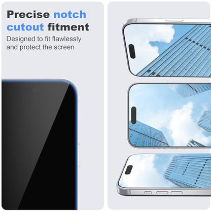 Compatible with iPhone 16 Pro Max Screen Protector with Auto-Alignment Install Kit [Full Edge Coverage] Shatterproof Tempered Glass Screen Protector for iPhone 16 Pro Max 6.9" [2 Pack] - size: iPhone 16 Pro Max