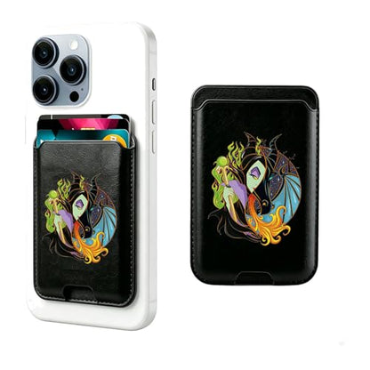 MNIGIU Fantasy Villain Phone Wallet Dark Fairy Dragon Phone Card Holder Gothic Movie Fan Gifts Villain Merch (Villain Phone Wallet)