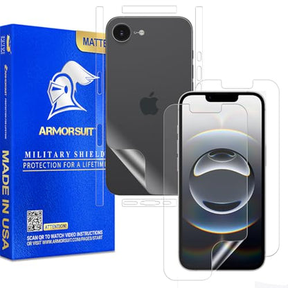 ArmorSuit 2+2 Pack Paper-Feel Texture Full Body Skin + Screen Protector for iPhone 16e MilitaryShield Matte Film - Made in the USA