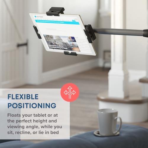 LEVO G2 Clamp-On Tablet Stand, Articulating iPad & Kindle Mount for Desk