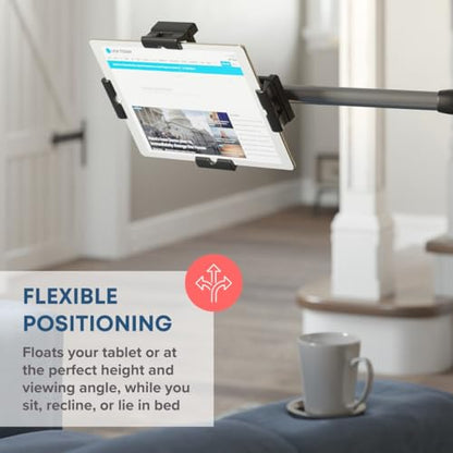 LEVO G2 Clamp-On Tablet Stand, Articulating iPad & Kindle Mount for Desk