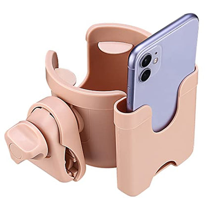 Suranew Cup Holder with Phone for Walker Wheelchair Stroller Pink - color: Pink