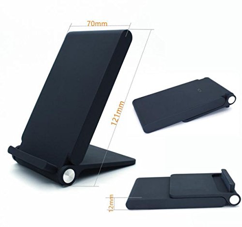 10W Fast Wireless Charger Folding Pad Stand 3-Coils Compatible With for iPhone 8 Plus X Xr XS Max - Samsung Galaxy S6 S7 S8 S9 S10 Plus, Note 8 9 - Google Pixel 3, 3 XL - LG V30 G6 G7 G8 ThinQ V35 V40