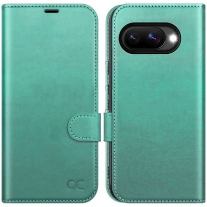 OCASE Compatible with Google Pixel 10a Wallet Case, PU Leather Flip Folio Case with Card Holders RFID Blocking Kickstand [Shockproof TPU Inner Shell] Phone Cover 2026, Green - color: Green