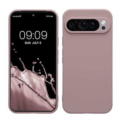 kwmobile Case Compatible with Google Pixel 9 Pro XL Case - Protective Slim TPU Phone Cover - Soft Matte Finish - Nude Lilac - color: Nude lilac