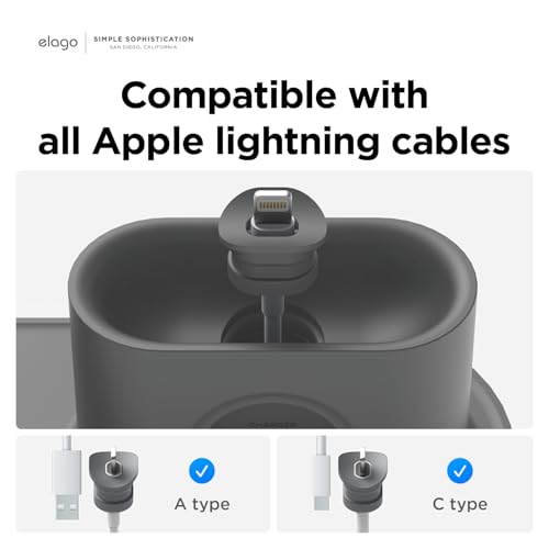 elago MS Charging Station for iPhone, AirPods, Apple Watch - color: Dark Grey
