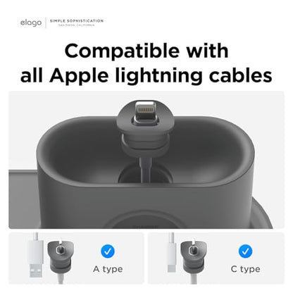 elago MS Charging Station for iPhone, AirPods, Apple Watch - color: Dark Grey