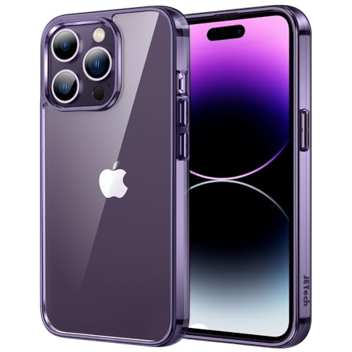 JETech Case for iPhone 14 Pro Max, Anti-Yellowing, Deep Purple | Shockproof Protection, Scratch Resistant Hard PC Back, Durable Transparent TPU Bumper - color: Deep Purple, size: iPhone 14 Pro Max