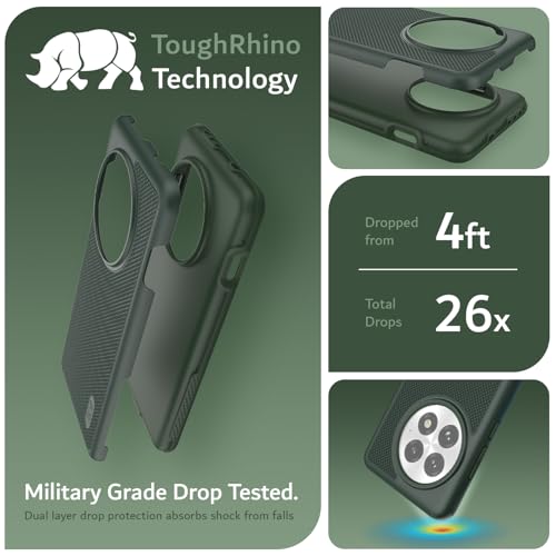 TUDIA MergeGrip for OnePlus 13 Case 5G (2025) - [Military Grade Drop Tested] Dual Layer Shockproof Slim Heavy Duty Tough Cover Phone Cases - Pine Green - color: Pine Green, size: Basic