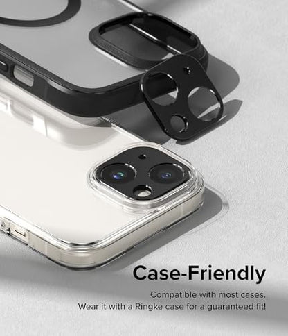 Ringke Camera Styling [Make the Phone Look Better] Compatible with iPhone 15 Camera Lens Protector and iPhone 15 Plus Camera Lens Protector, Protective Stylish Aluminum Frame - Black - size: iPhone 15 & 15 Plus