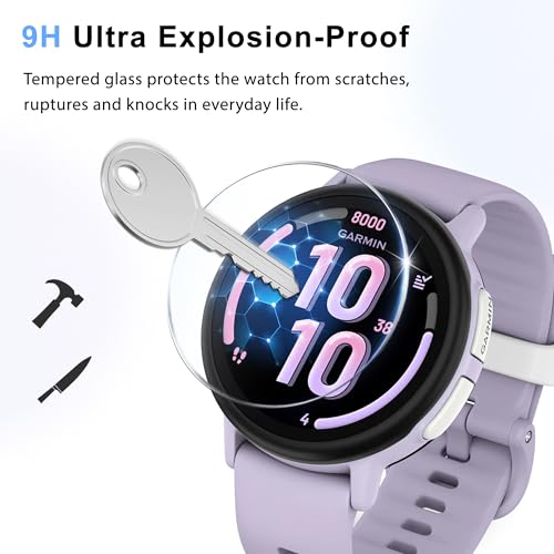 6 Pack Screen Protector for Garmin Bounce 2,Tempered glass | High clarity, responsive touch, anti-shatter tempered glass, bubble-free install and scratch protection for daily wear. - size: For Garmin Bounce 2 43mm 1.69 Inch