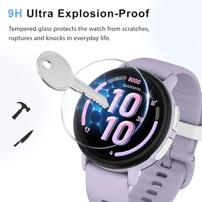 6 Pack Screen Protector for Garmin Bounce 2,Tempered glass | High clarity, responsive touch, anti-shatter tempered glass, bubble-free install and scratch protection for daily wear. - size: For Garmin Bounce 2 43mm 1.69 Inch
