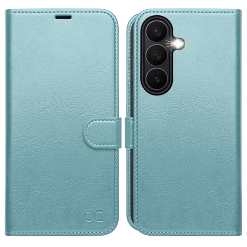 OCASE for Samsung Galaxy S26 Wallet Case, Card Holder, Ice Blue | RFID Blocking, Kickstand, Magnetic Closure, PU Leather Flip Folio, Shockproof TPU Shell, Protective Phone Cover (6.3") 2026 - color: Ice Blue, size: Samsung Galaxy S26