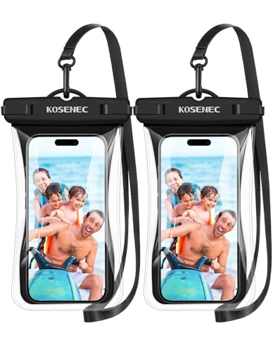 Waterproof Phone Case with Lanyard, Universal Waterproof Phone Pouch Floating[2 Pack], 2025 Phone Water Protector Pouch for Vacation Beach Pool Kayak Cruise Travel Essentials Accessories