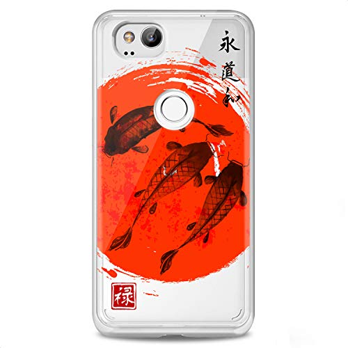 TPU Case Compatible for Google Pixel 9 8 Pro 7a 6a 5a XL 4a 5G 2 XL 3 XL 3a Koi Fish Flexible Silicone River Clear Soft Lake Japan Design Red Cute Circle Slim fit Man Print Boy Traditional - color: Japan Fishes