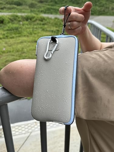 OneJoy Phone Sleeve Lightweight Cell Phone Pouch for Mobile Protection, Slim Fit and Durable, with Clip-on for Easy Carrying, Enough for 6.1" to 6.9" Cellphone [ Beige ] - color: beige