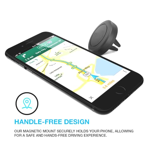 Car Vent Phone Mount, 2 Pack Universal Automobile Air Vent Cradles Magnetic Smartphone Holder Compatible with iPhone 14 13 12 Pro Max XR Plus G Android, Mini Tablet, LG (Metal Plate Included)