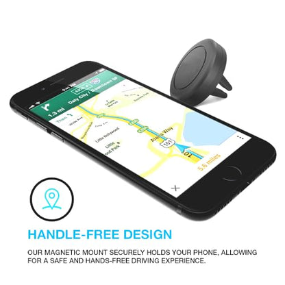 Car Vent Phone Mount, 2 Pack Universal Automobile Air Vent Cradles Magnetic Smartphone Holder Compatible with iPhone 14 13 12 Pro Max XR Plus G Android, Mini Tablet, LG (Metal Plate Included)