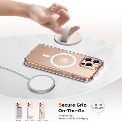 Magnetic Phone Grip for MagSafe, Silicone Ring Grip, Stone - color: Stone