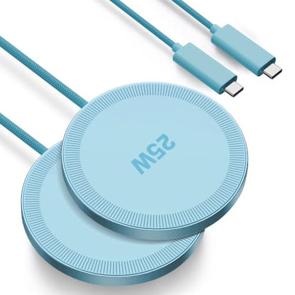 MagSafe 25W Magnetic Wireless Charger Fast Charging Pad for iPhone - color: Blue