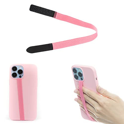 TFY Non-Slip Elastic Hand Strap Holder for Smartphones Universal 2 pcs - color: Pink