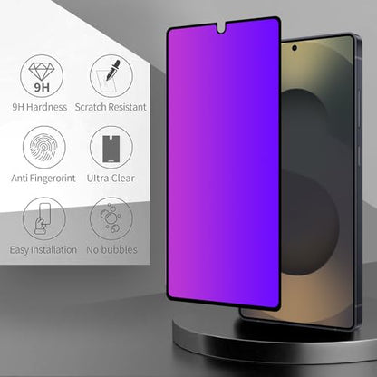 Compatible for Samsung Galaxy A15 / A15 5G/ A24 / A24 5G Matted Privacy Screen Protector Tempered Glass, Matted Gradient Anti Spy Anti Blue Light Easy Installation,【Not Support Fingerprint Unlock】, 2 Pack