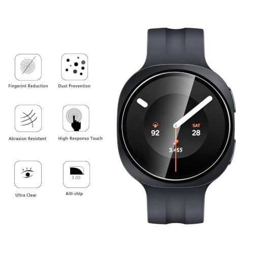 5 Pack Tempered Glass for Samsung Galaxy Watch 9 44mm Screen Protector,9H Hardness,Ultra Resistant,Anti-Fingerprints,No Bubbles,HD-Clear,Full Coverage Watch Film for Galaxy Watch 9 44mm - color: Samsung Galaxy Watch 9 44mm