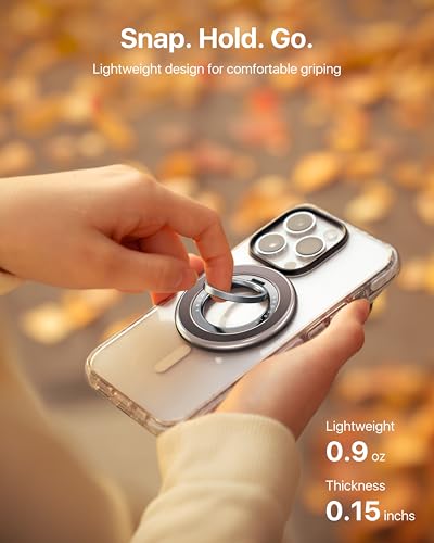 andobil 2026 3rd Gen Stabile Magnetic Phone Ring Grip for MagSafe, Durable - color: Natural Titanium