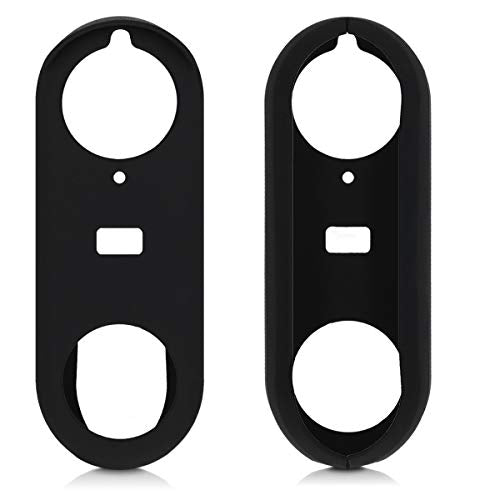kwmobile Case Compatible with Nest Hello Video Doorbell - Protective Silicone Cover Black