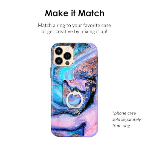 Velvet Caviar Cell Phone Ring Holder - Finger Ring & Stand - Improves Phone Grip Compatible with iPhone, Galaxy and Most Smartphones (Galaxy Glitter) - color: Galaxy Glitter