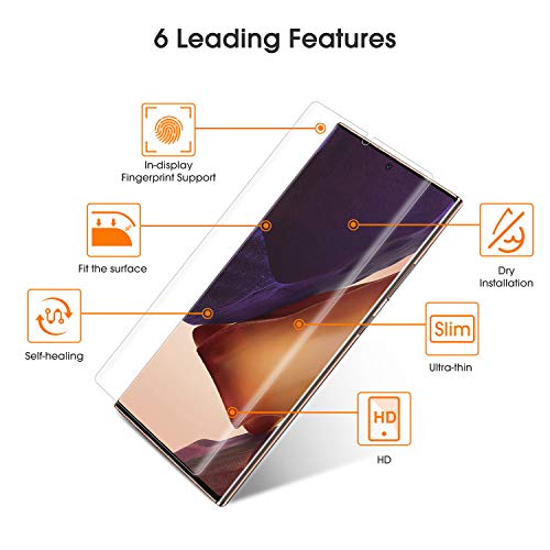 [4 pack] Samsung Galaxy Note 20 Ultra Screen Protector - TPU Film Screen Protector for Galaxy Note 20 Ultra 6.9 Inch, 2020 [High Definition] [Bubble Free] [Anti-scratch] [Anti-Fingerprint]