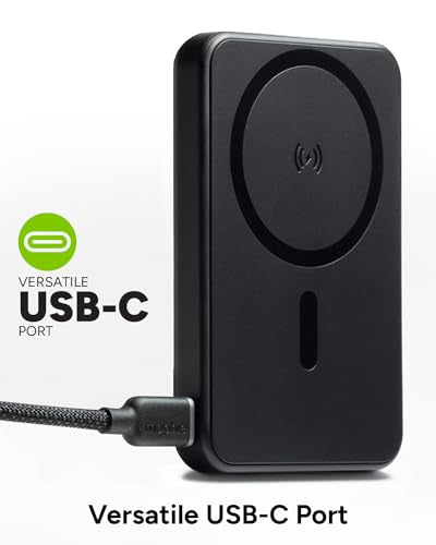 Mophie Snap+ Juice Pack Mini - Magnetic 5000mAh Portable Charger, MagSafe Compatible, USB-C, Multi-Orientation Charging, USB-C Cable Included - style: Juice Pack Mini (2023)