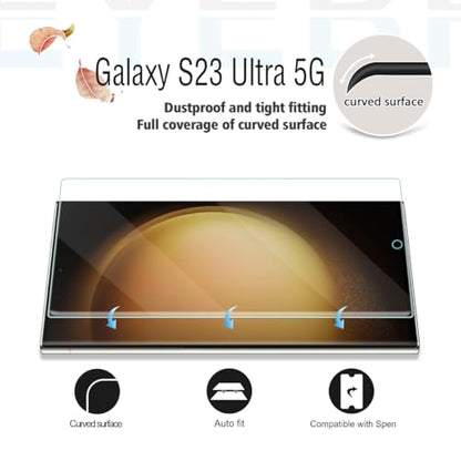 Screen Protector for Samsung Galaxy S23 Ultra, [2+2 Pack] Premium Screen Protector for Galaxy S23 Ultra & Camera Lens Protectors[Ultrasonic Fingerprint Unlock] [Case Friendly] [Bubble-Free] - size: Galaxy S23 Ultra