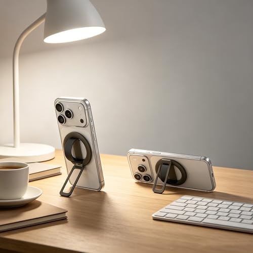 Magnetic Phone Grip & Kickstand Combo for MagSafe Soft Silicone Finger Loop